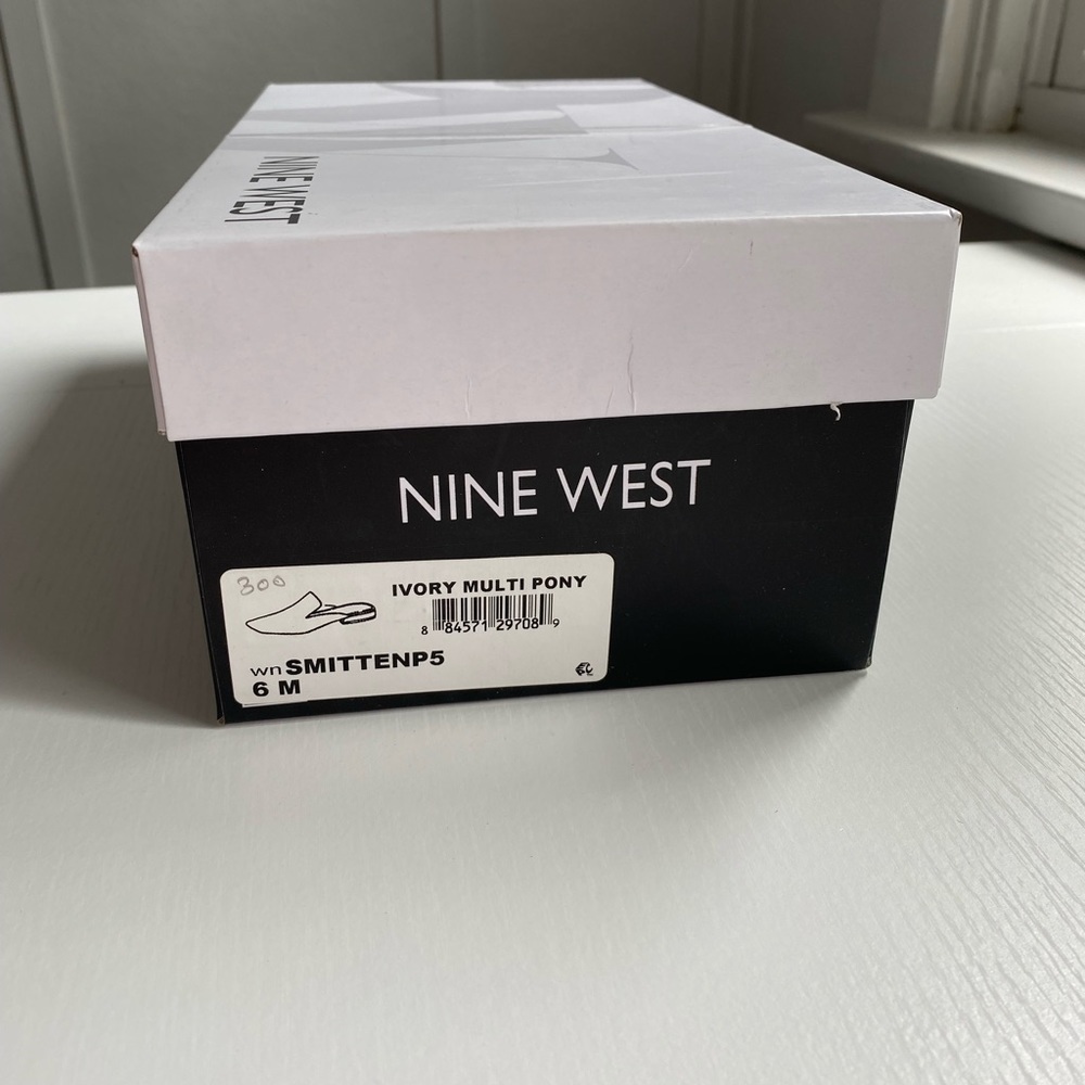 Nine West Calf Hair Square Toe Mules - Picture 8 of 10